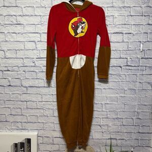 Buc-ee's Beaver Mascot Body Suit Pajamas Youth M/L